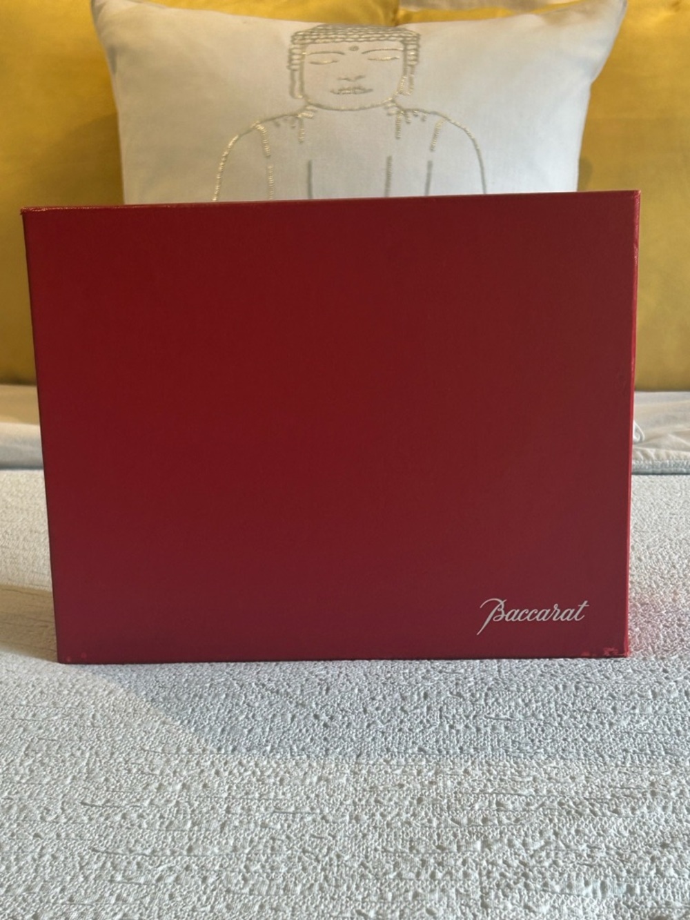 Baccarat Red Presentation Box with White Script